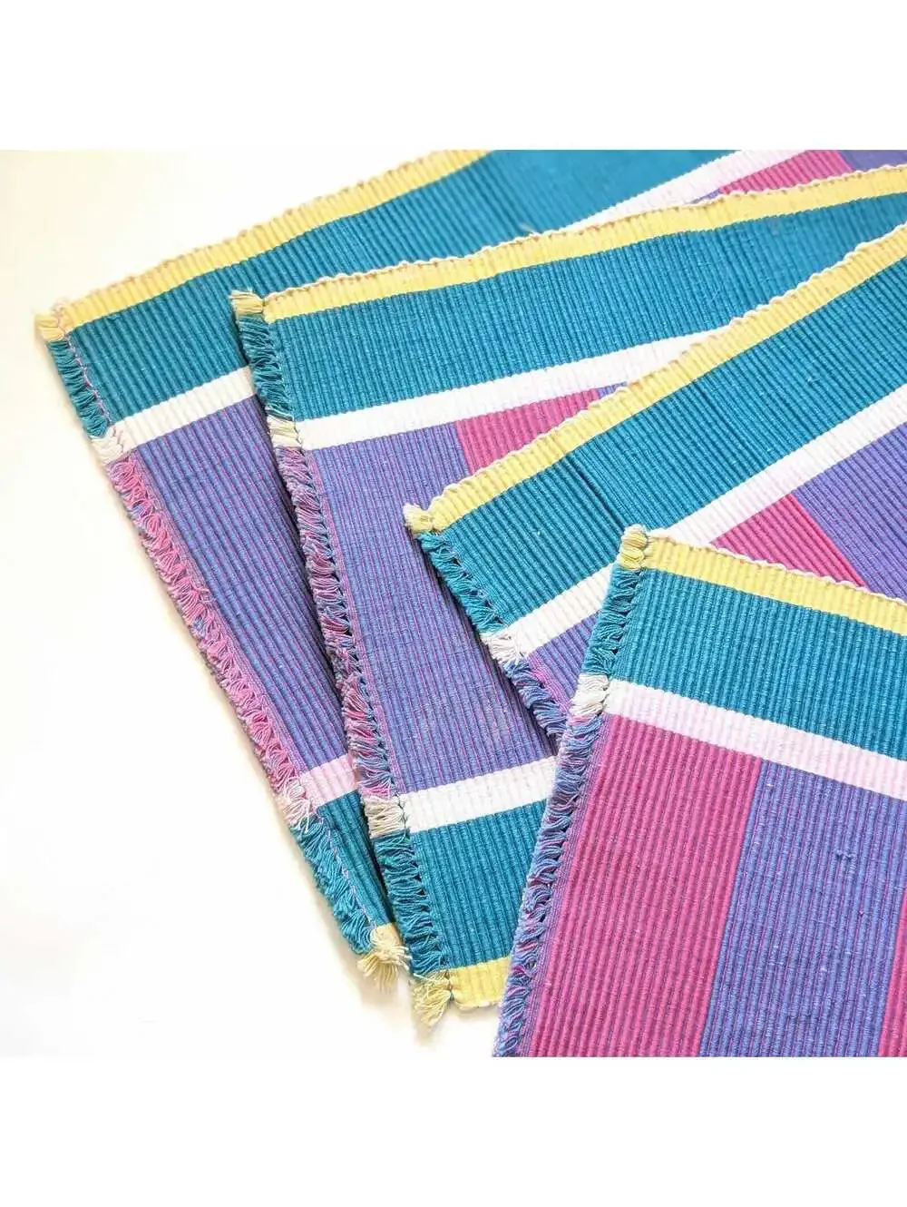 1980s Vintage Colorblock Placemats - Set of 4